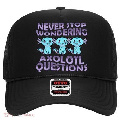 Never Stops A Wondering Axolotl Questions Funny Teacher  Hat