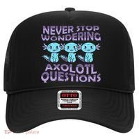 Never Stops A Wondering Axolotl Questions Funny Teacher  Hat thumb 0