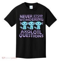 Never Stops A Wondering Axolotl Questions Funny Teacher  Kids T-Shirt thumb 0