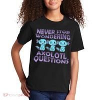 Never Stops A Wondering Axolotl Questions Funny Teacher  Kids T-Shirt thumb 2