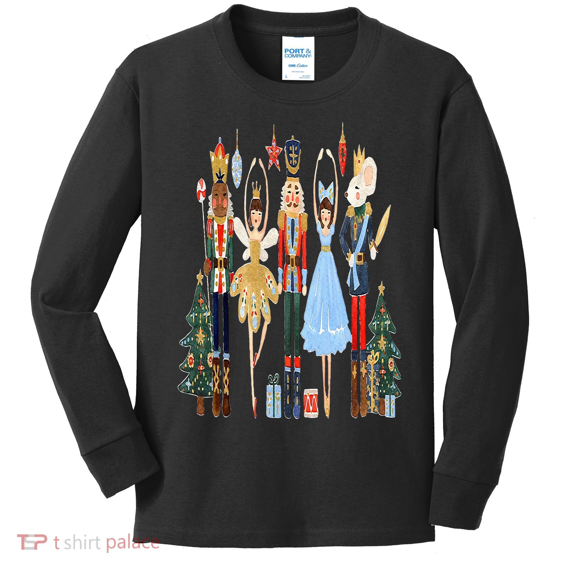 Nutcracker Squad Ballet Dance Matching Family Christmas Kids Long Sleeve Shirt