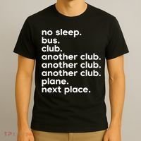 No Sleep Bus Club Another Club Plane Next Place T-Shirt thumb 3