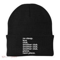 No Sleep Bus Club Another Club Plane Next Place Beanie thumb 0