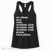 No Sleep Bus Club Another Club Plane Next Place Women's Tank Top thumb 0