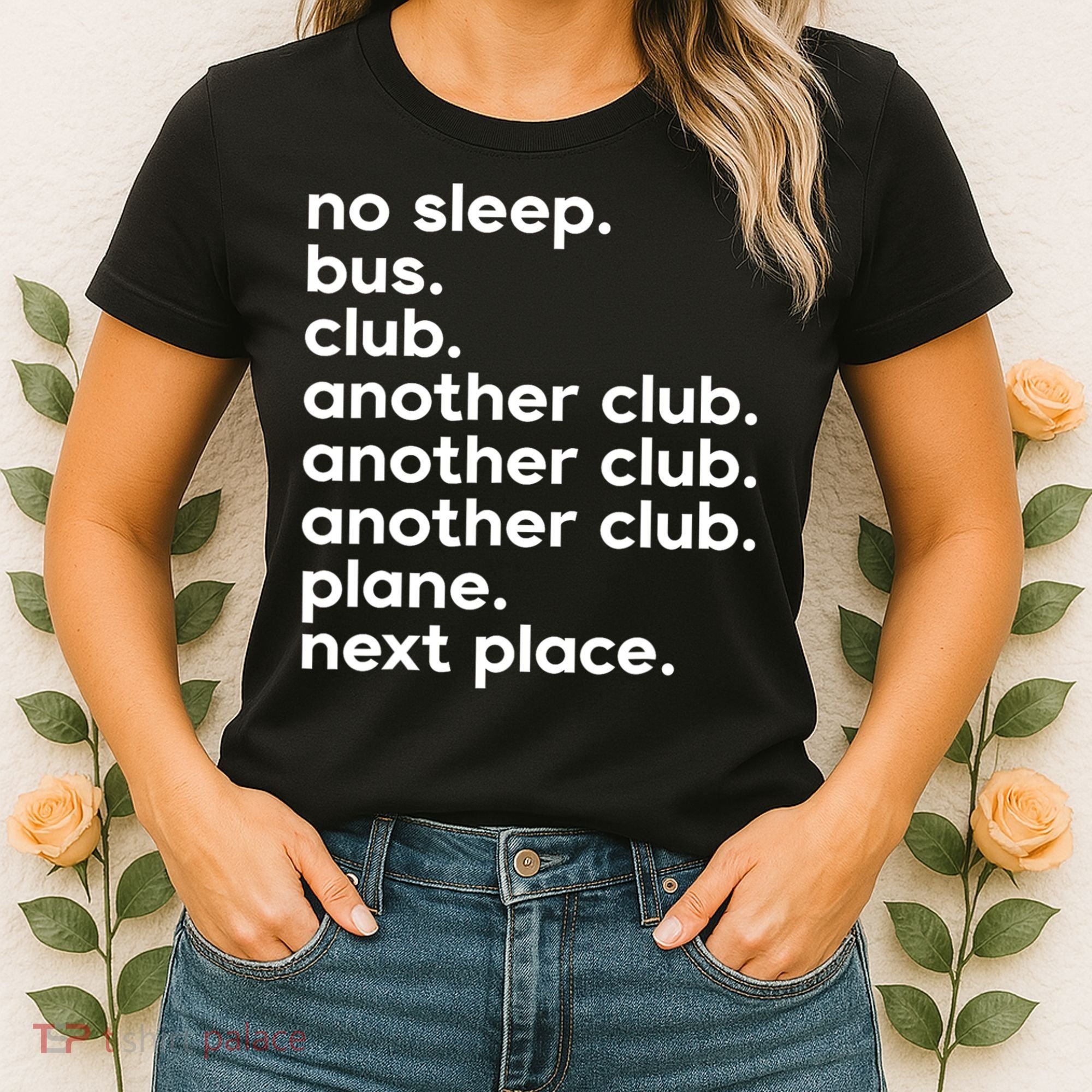 No Sleep Bus Club Another Club Plane Next Place Women's T-Shirt
