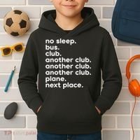 No Sleep Bus Club Another Club Plane Next Place Kids Hoodie thumb 2