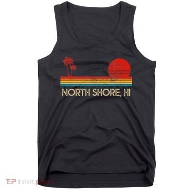 North Shore Beach Hawaii Surf Surfer Retro Sunset Vintage Tank Top
