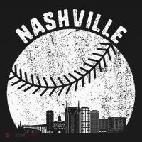 Nashville Skyline Baseball Fan Vintage Nashville Baseball T-Shirt thumb 7