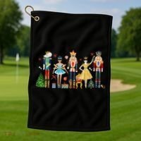 Nutcracker Squad Ballet Dance Christmas Matching Family Xmas Golf Towel thumb 1