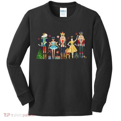 Nutcracker Squad Ballet Dance Christmas Matching Family Xmas Kids Long Sleeve Shirt