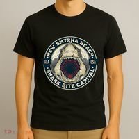 New Smyrna Beach Shark Bite Capital Of The World Graphic T-Shirt thumb 3