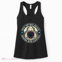 New Smyrna Beach Shark Bite Capital Of The World Graphic Women's Tank Top thumb 0