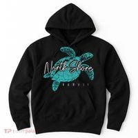 North Shore Beach Hawaii Surfer Diving Hawaiian Sea Turtle Hoodie thumb 0