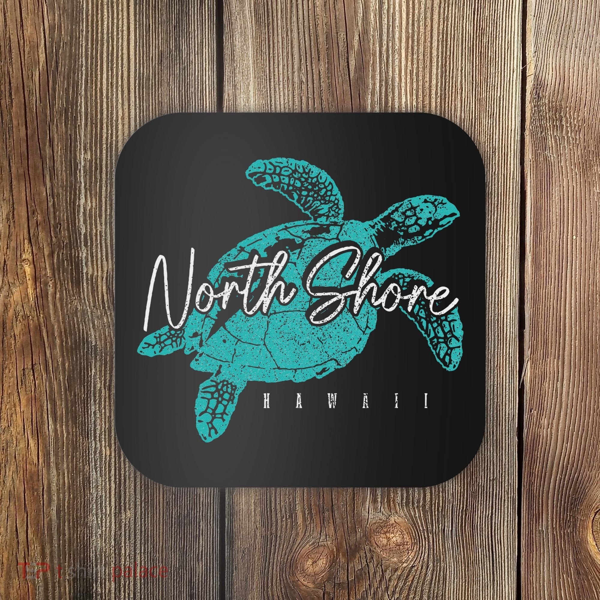 North Shore Beach Hawaii Surfer Diving Hawaiian Sea Turtle Coaster