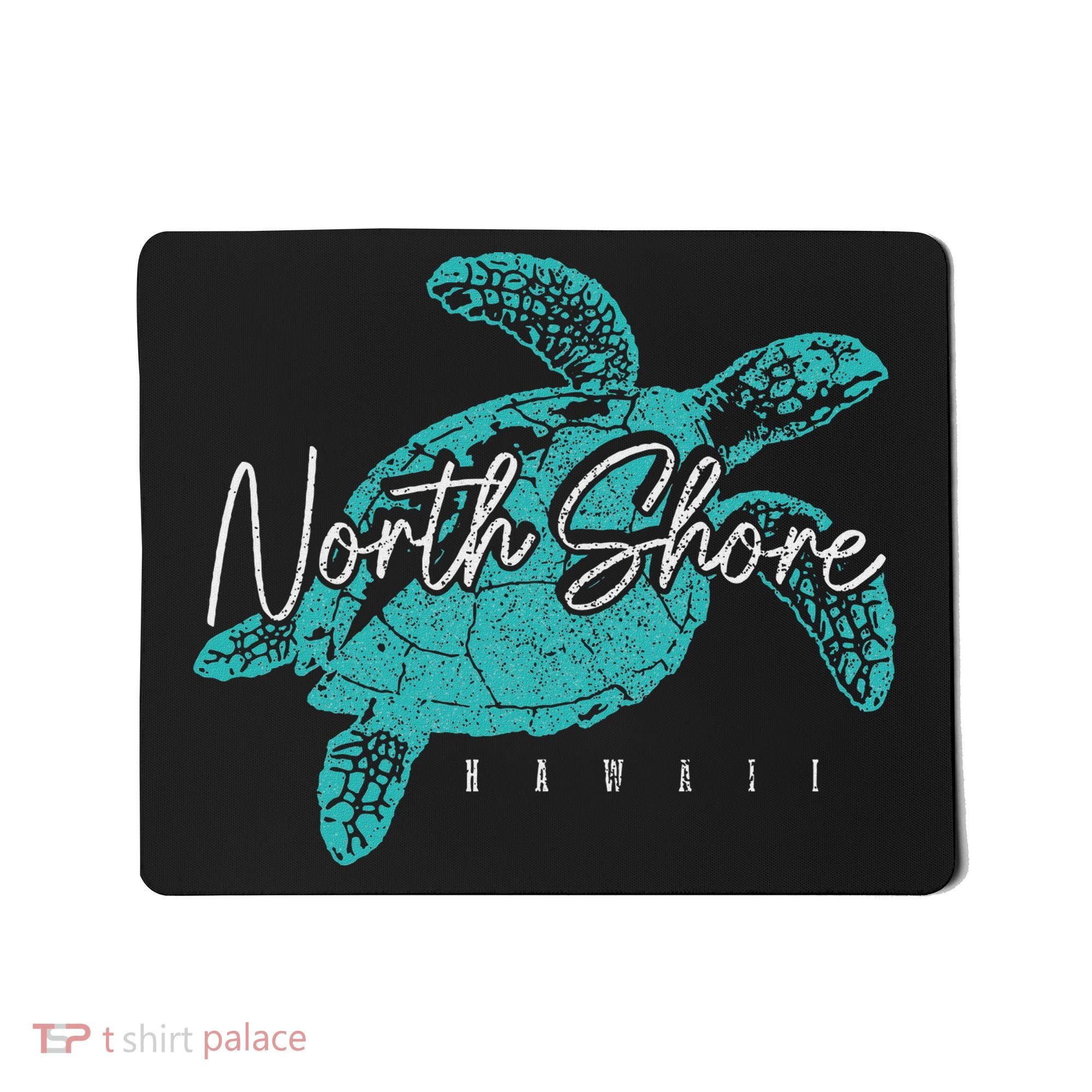North Shore Beach Hawaii Surfer Diving Hawaiian Sea Turtle Mousepad