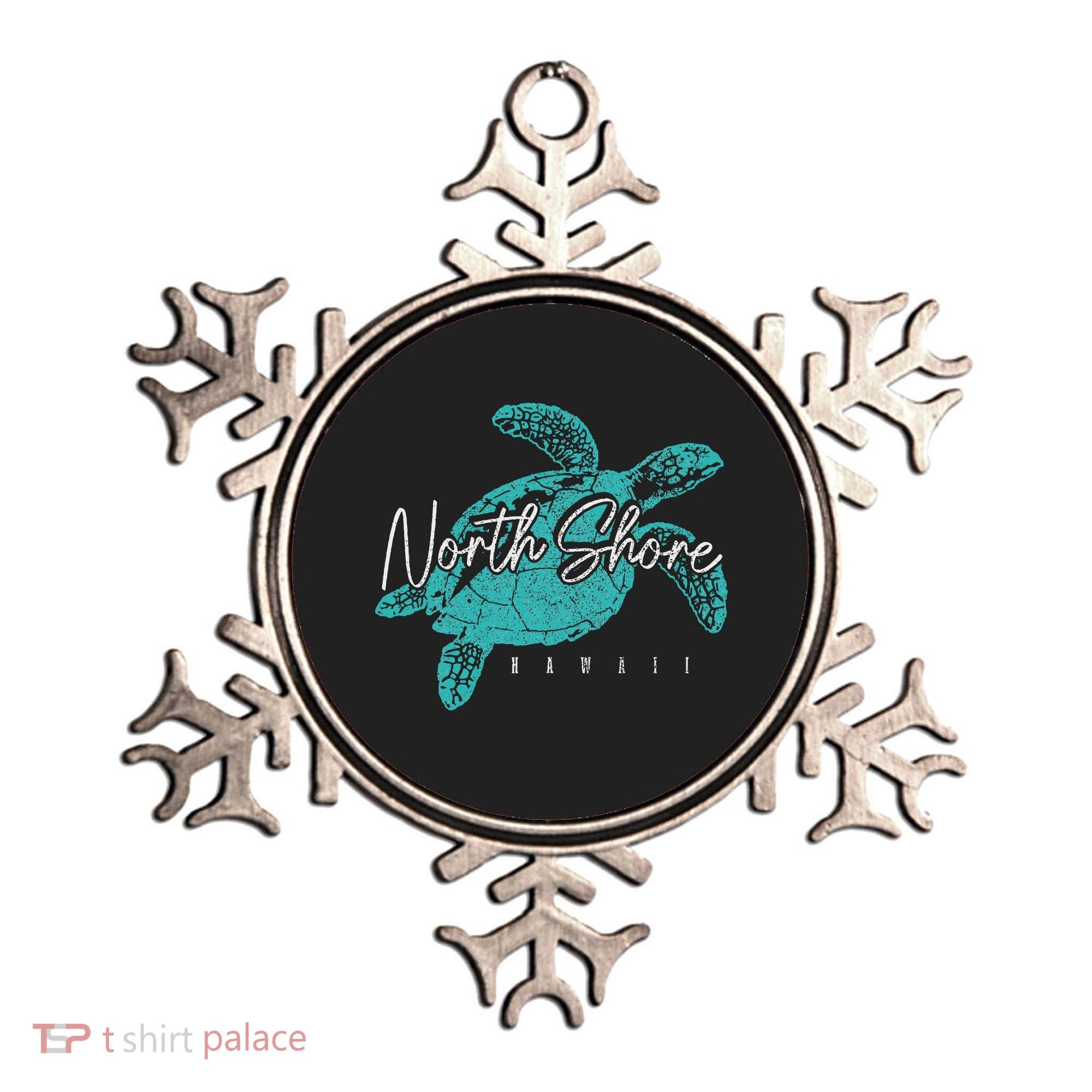 North Shore Beach Hawaii Surfer Diving Hawaiian Sea Turtle Ornament