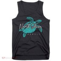 North Shore Beach Hawaii Surfer Diving Hawaiian Sea Turtle Tank Top thumb 0