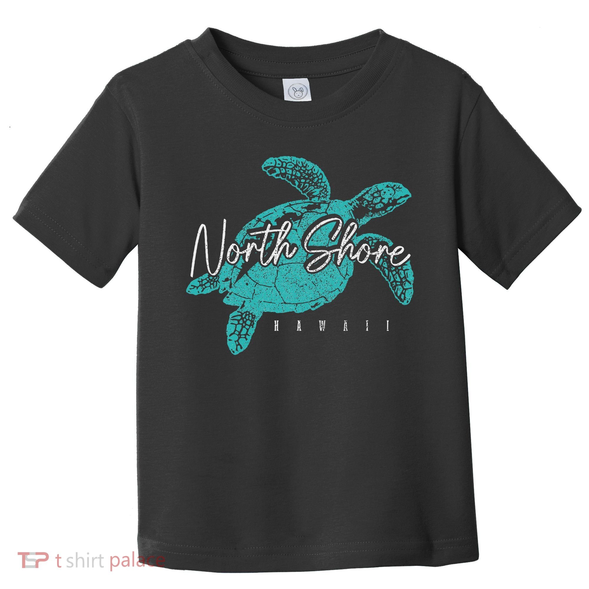 North Shore Beach Hawaii Surfer Diving Hawaiian Sea Turtle Toddler T-Shirt