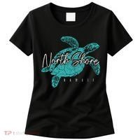 North Shore Beach Hawaii Surfer Diving Hawaiian Sea Turtle Women's T-Shirt thumb 0