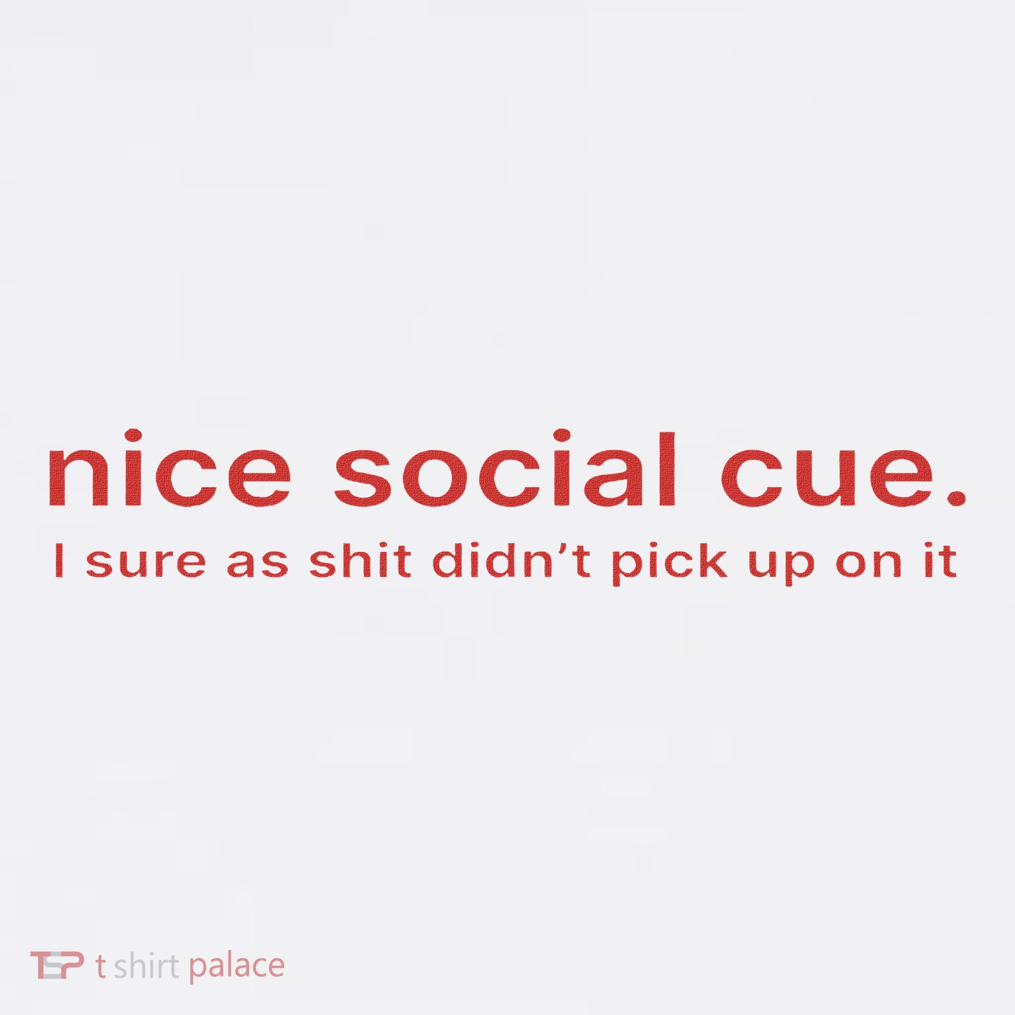 Nice Social Cue I Sure As Shit Didn’T Pick Up On It Sweatshirt