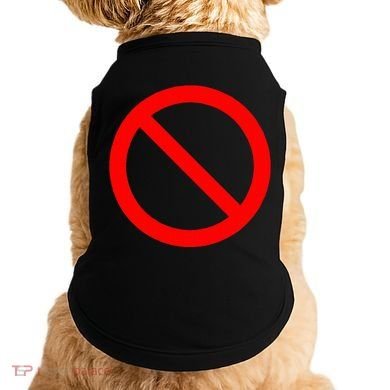 No Symbol Circle Sign Ban Banned Prohibited Cancel Doggie Tank