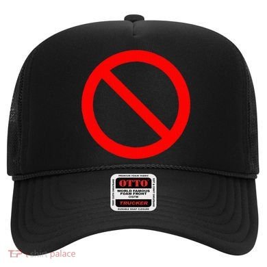 No Symbol Circle Sign Ban Banned Prohibited Cancel Hat