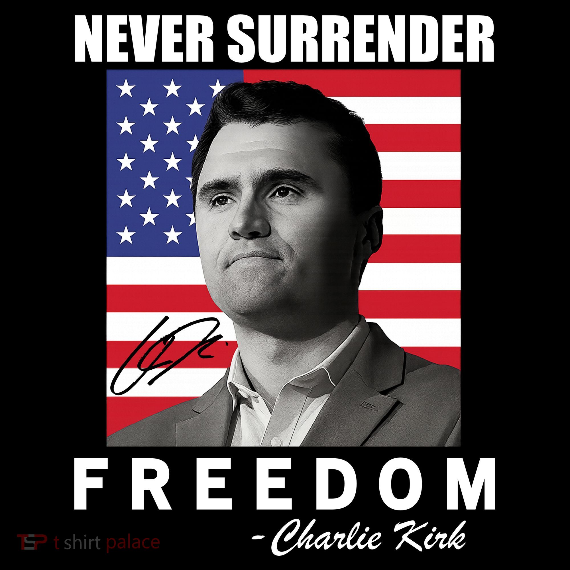 Never Surrender Charlie Kirl Freedom Toddler Hoodie