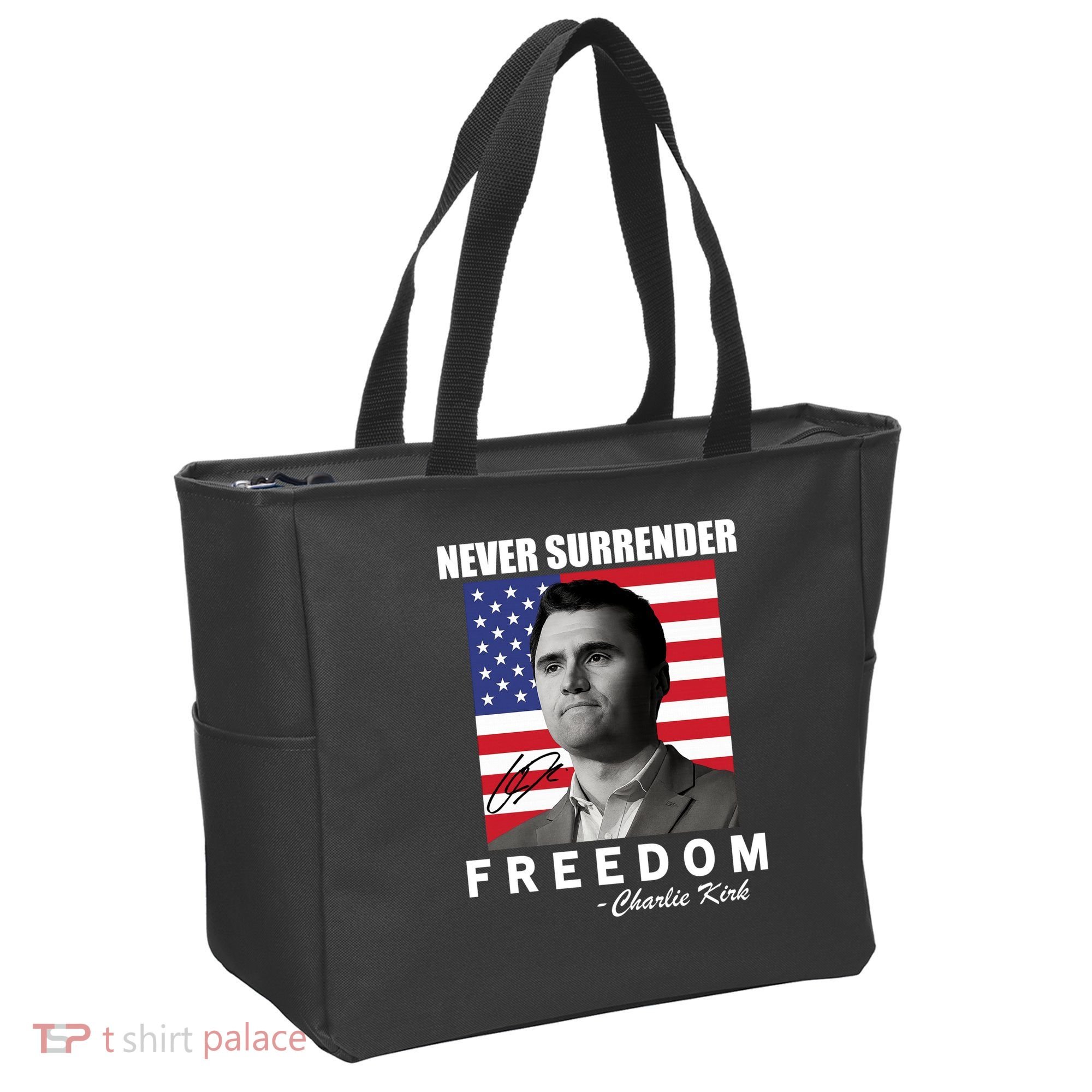 Never Surrender Charlie Kirl Freedom Tote Bag