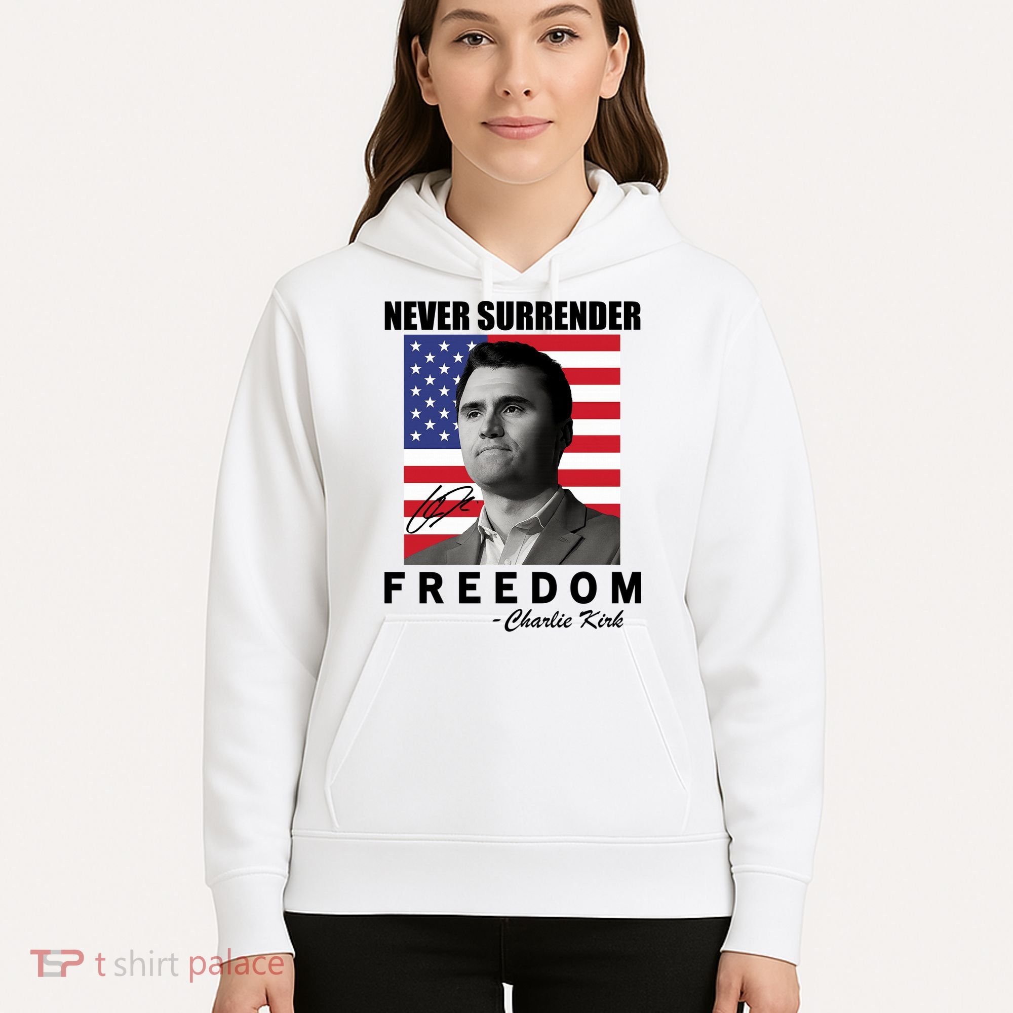Never Surrender Charlie Kirl Freedom Hoodie