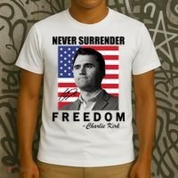 Never Surrender Charlie Kirl Freedom T-Shirt thumb 3
