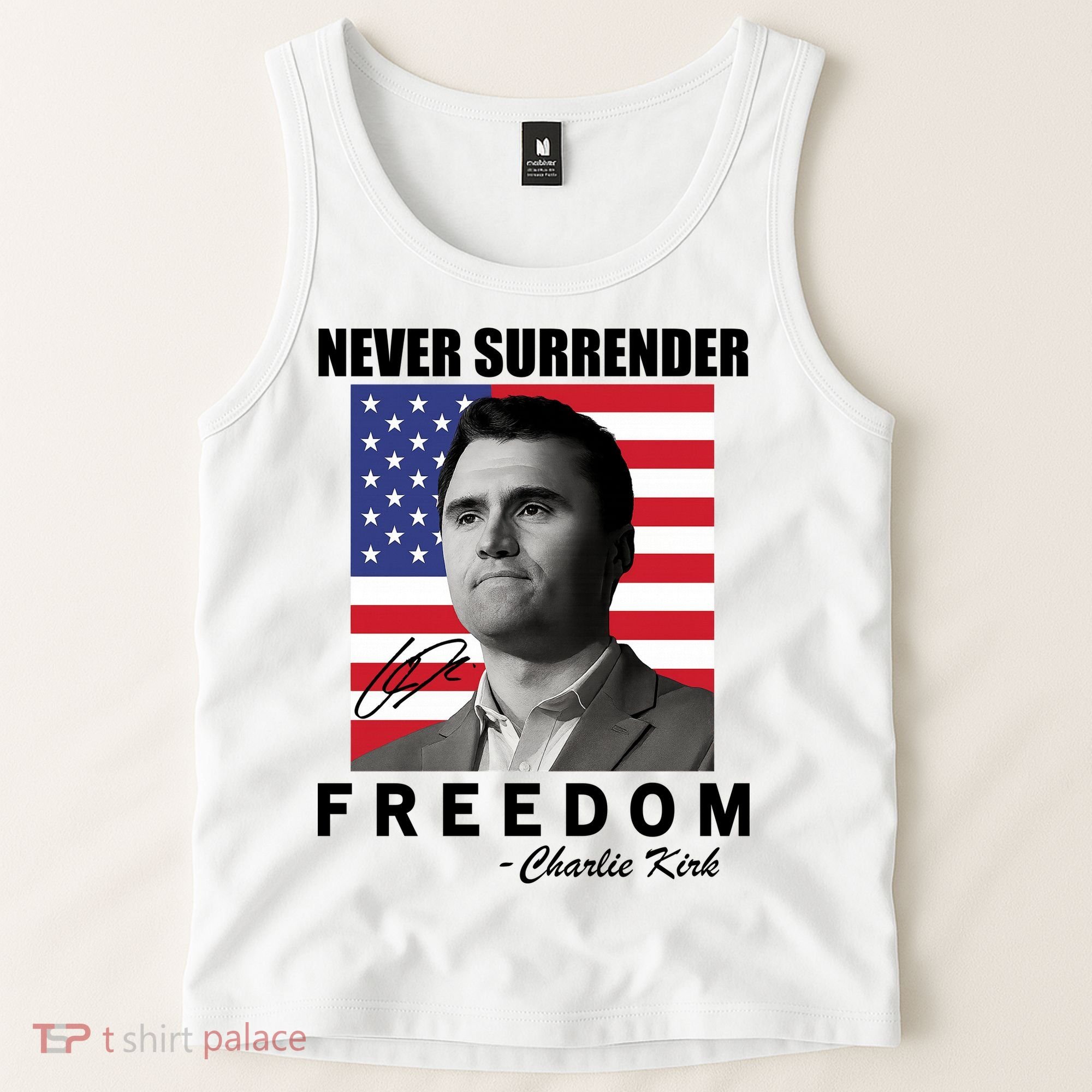 Never Surrender Charlie Kirl Freedom Tank Top
