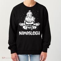 Namasleigh Santa Claus Namaste Yoga Cool Gift Women's Sweatshirt thumb 0