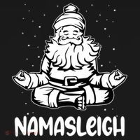 Namasleigh Santa Claus Namaste Yoga Cool Gift Bucket Hat thumb 4