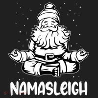 Namasleigh Santa Claus Namaste Yoga Cool Gift Hat thumb 2