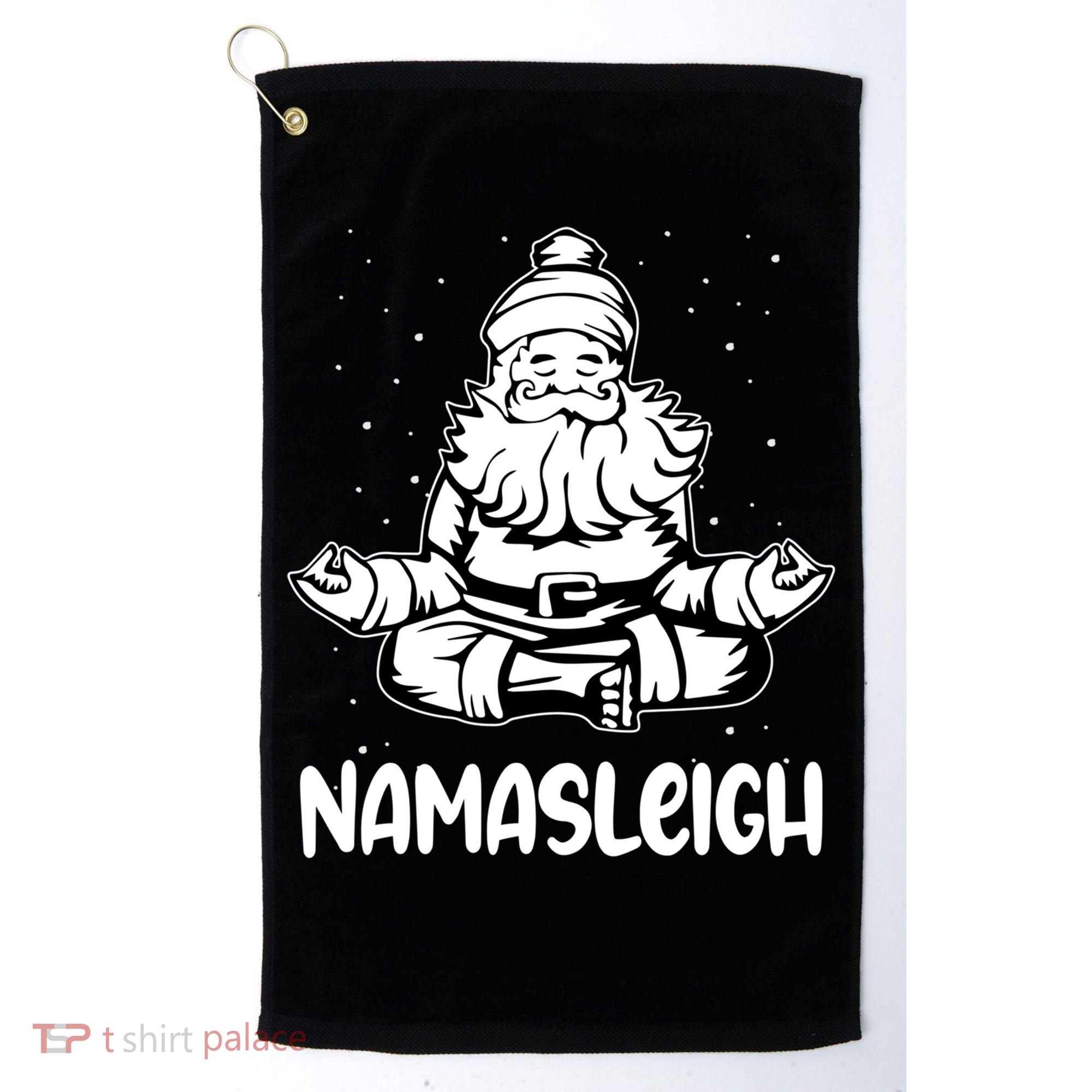 Namasleigh Santa Claus Namaste Yoga Cool Gift Golf Towel