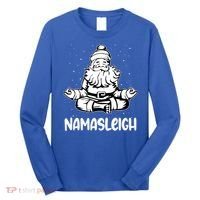 Namasleigh Santa Claus Namaste Yoga Cool Gift Long Sleeve Shirt thumb 0