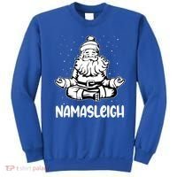 Namasleigh Santa Claus Namaste Yoga Cool Gift Sweatshirt thumb 0