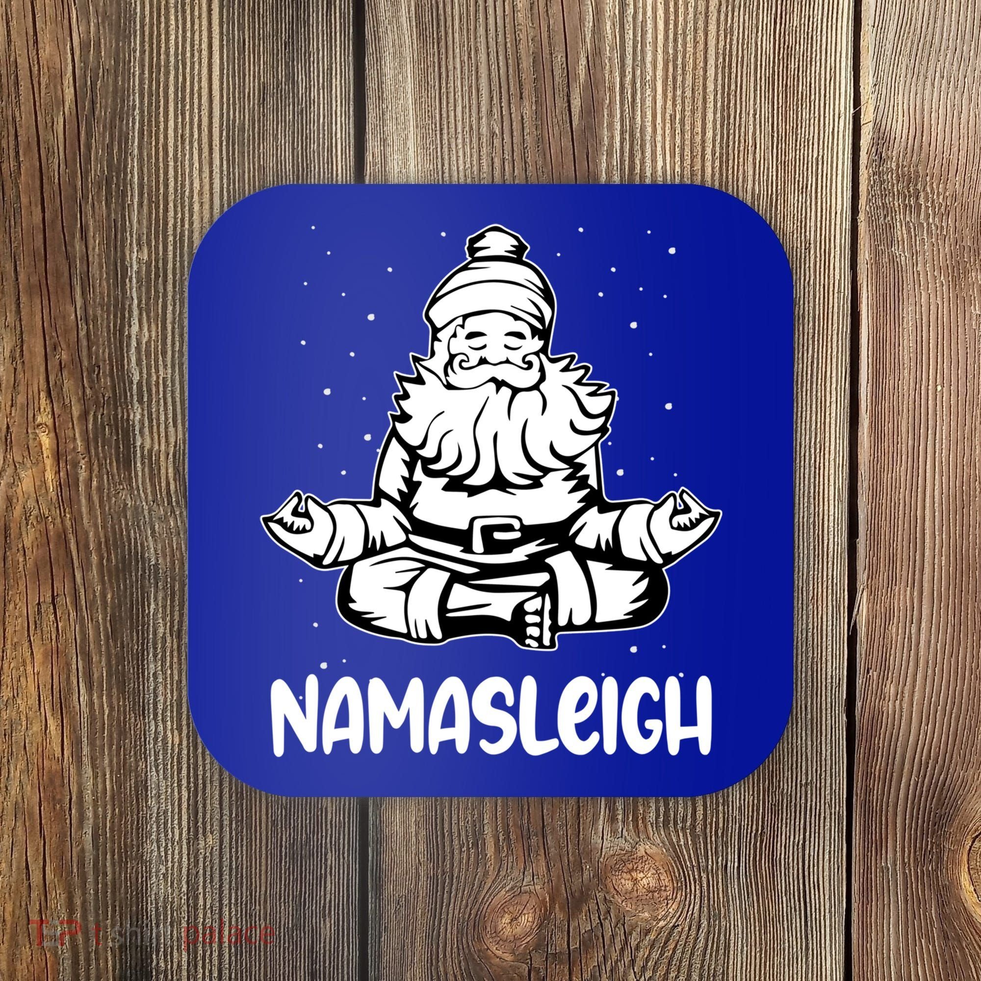 Namasleigh Santa Claus Namaste Yoga Cool Gift Coaster