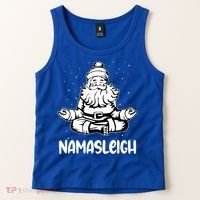 Namasleigh Santa Claus Namaste Yoga Cool Gift Tank Top thumb 2