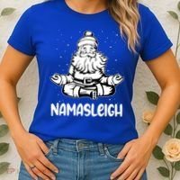 Namasleigh Santa Claus Namaste Yoga Cool Gift Women's T-Shirt thumb 2