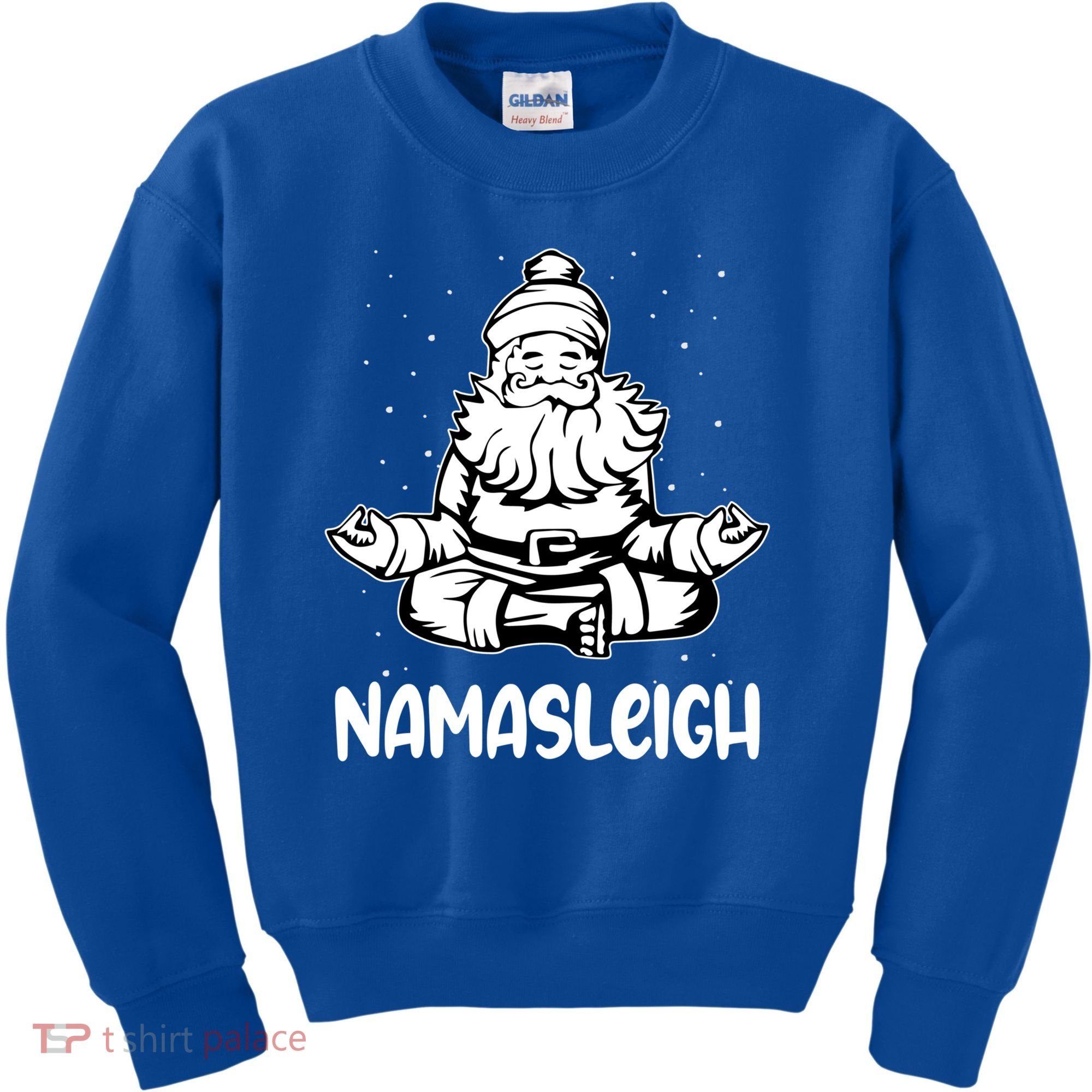 Namasleigh Santa Claus Namaste Yoga Cool Gift Kids Sweatshirt