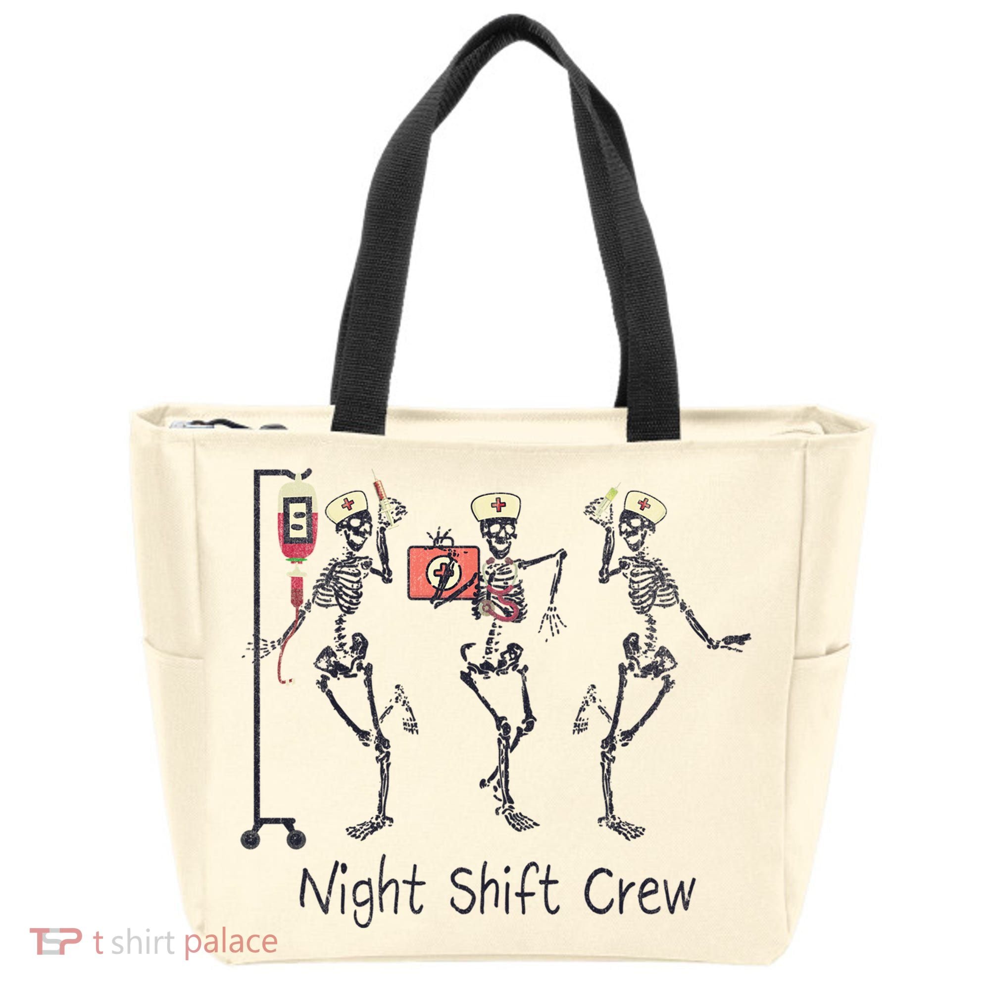 Night Shift Crew Funny Nurse Skeleton Great Gift Tote Bag