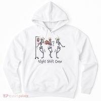 Night Shift Crew Funny Nurse Skeleton Great Gift Hoodie thumb 0