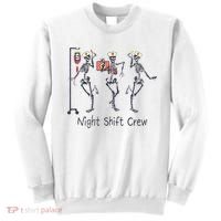 Night Shift Crew Funny Nurse Skeleton Great Gift Sweatshirt thumb 0