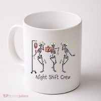 Night Shift Crew Funny Nurse Skeleton Great Gift Coffee Mug thumb 0