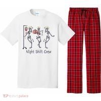 Night Shift Crew Funny Nurse Skeleton Great Gift Pajama Set thumb 0