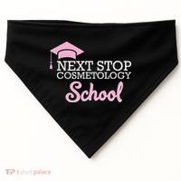Next Stop Cosmetology School Future Cosmetologist USA-Made Doggie Bandana thumb 0