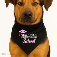 Next Stop Cosmetology School Future Cosmetologist USA-Made Doggie Bandana thumb 1