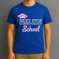 Next Stop Cosmetology School Future Cosmetologist T-Shirt thumb 3