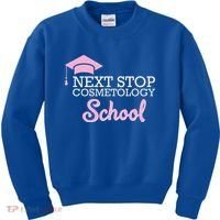 Next Stop Cosmetology School Future Cosmetologist Kids Sweatshirt thumb 0